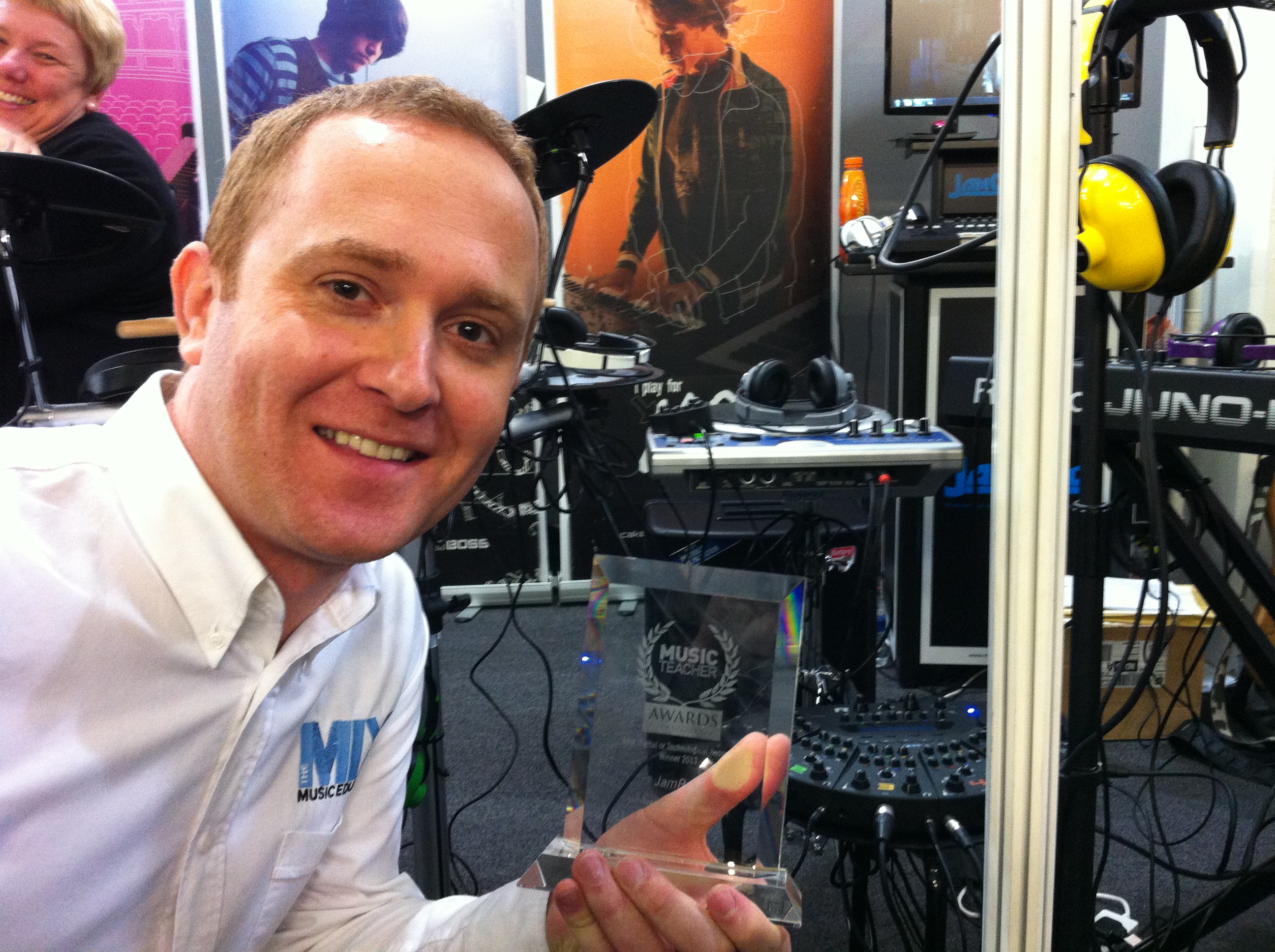 Mix Music Managing Director Dan Jones with the award for best music tech in education.